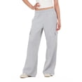 thumbnail image 1 of Forever 21 Women's Heather Grey Cargo Oversized Wide-Leg Sweatpant, Cargo Pocket Design for Athleisure & Lounging, XS, 1 of 6