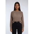 thumbnail image 1 of Forever 21 Open-Knit Crochet Sweater, Color-Deep Taupe, Size-S, 1 of 7