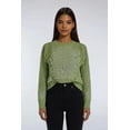 thumbnail image 1 of Forever 21 Open-Knit Crochet Sweater, Color-Grass Green, Size-L, 1 of 6