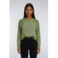 thumbnail image 1 of Forever 21 Open-Knit Crochet Sweater, Color-Grass Green, Size-S, 1 of 6