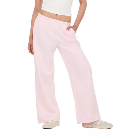 Forever 21 Women's Light Pink Athleisure Low-Rise Jogger, Wide-Leg, S