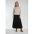 thumbnail image 1 of Forever 21 Tiered Lace Maxi Skirt, Color-Black, Size-M, 1 of 5
