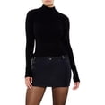thumbnail image 1 of Forever 21 WGA Mockneck Illusion Neckline Ribbed Sweater, Color-Black, Size-Xs, 1 of 5