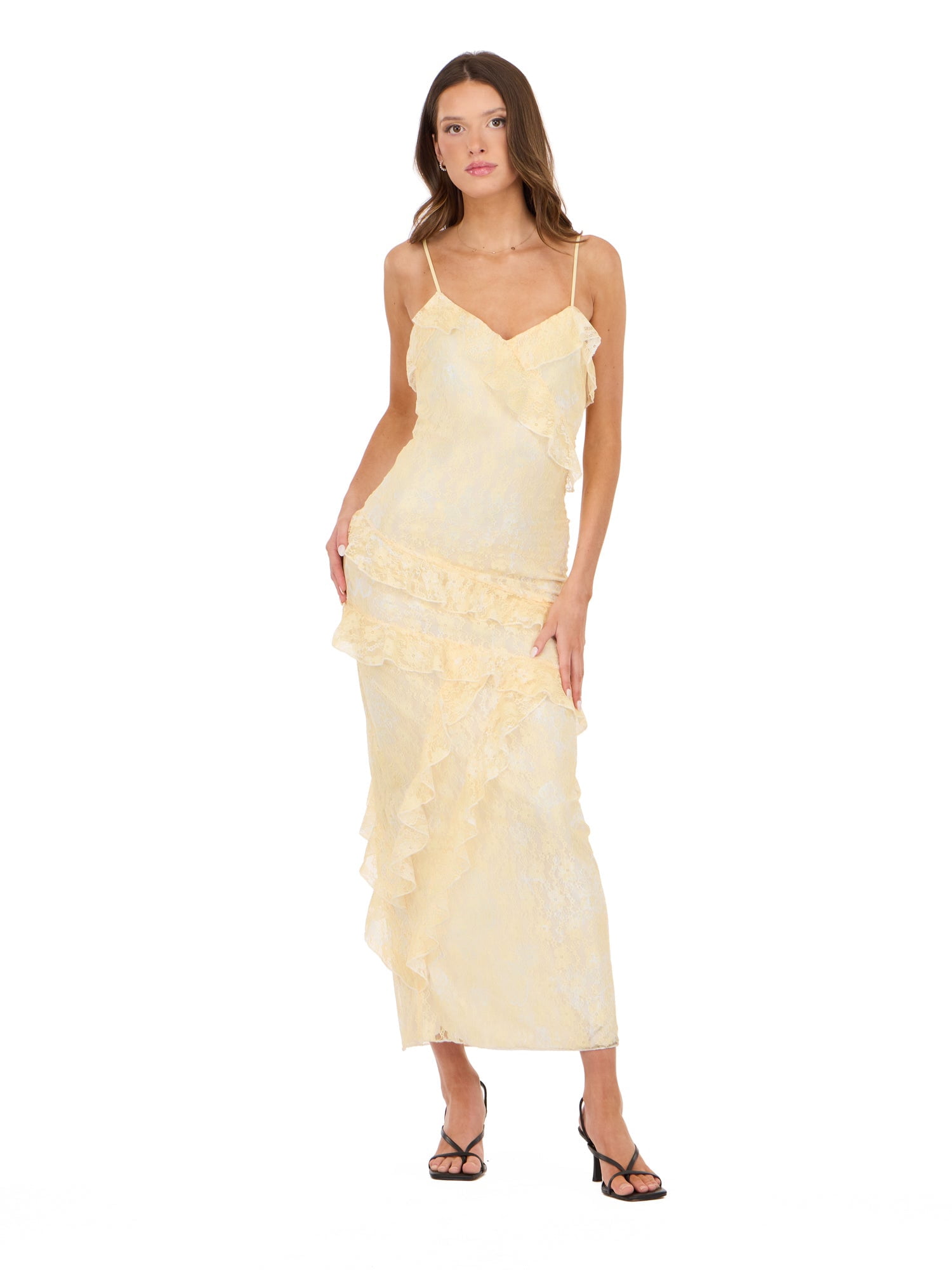 Forever 21 Women's Printed Maxi Dress with Ruffles, Sizes XS-XL