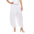 thumbnail image 1 of Forever 21 Women’s Balloon Pants, Relaxed Pull-On Wide Leg Bottoms with Gathered Tapered Hem, Flowy Casual Lounge Trousers, XS-XL, 1 of 6