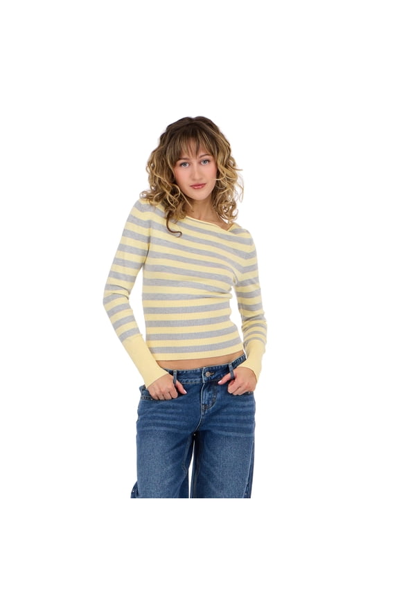 Women's Boatneck Sweater with High Rib Start, XS-XL
