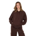 thumbnail image 1 of Forever 21 Women's Brown Loungewear Hoodie Sweatshirt, Oversized Fit,S, 1 of 6