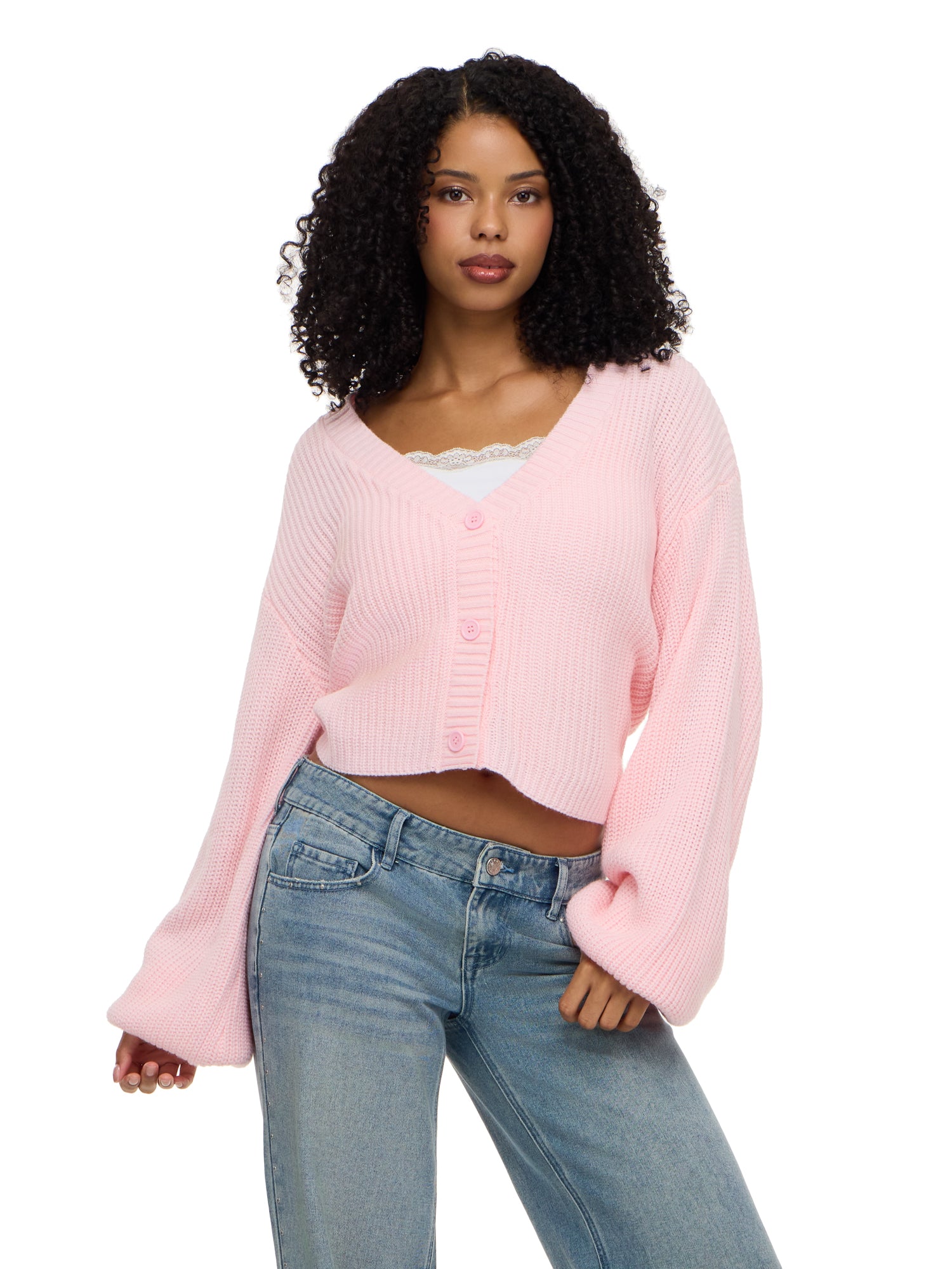 Forever 21 Women S Chunky Knit Cropped Cardigan Pink XS XL: What Stands Out on Walmart