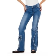 Forever 21 Women s Denim Pants with Rhinestones and Embroidered Back Pocket, Straight Leg Jeans for Casual Outfits and Everyday Wear, 0-14