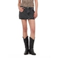thumbnail image 1 of Forever 21 Women's Denim Skort with Pockets and Rhinestone Detail, Mid Rise Mini Skirt Shorts Combo, Stretch Casual Summer Style, Grey, XXS-XXL, 1 of 7