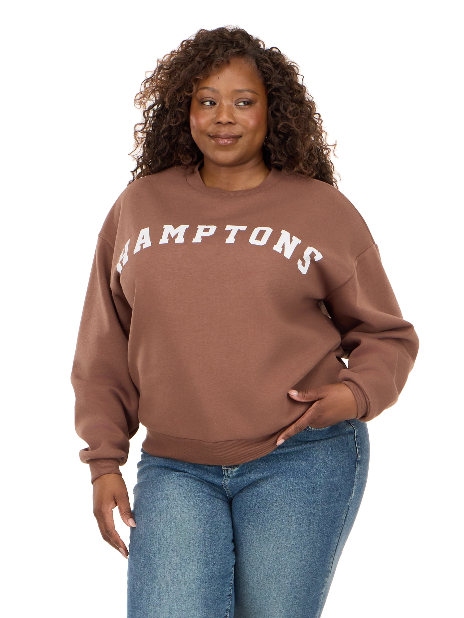 Forever 21 Women's and Women's Plus Destination Fleece Crewneck, Sizes XXS-4X