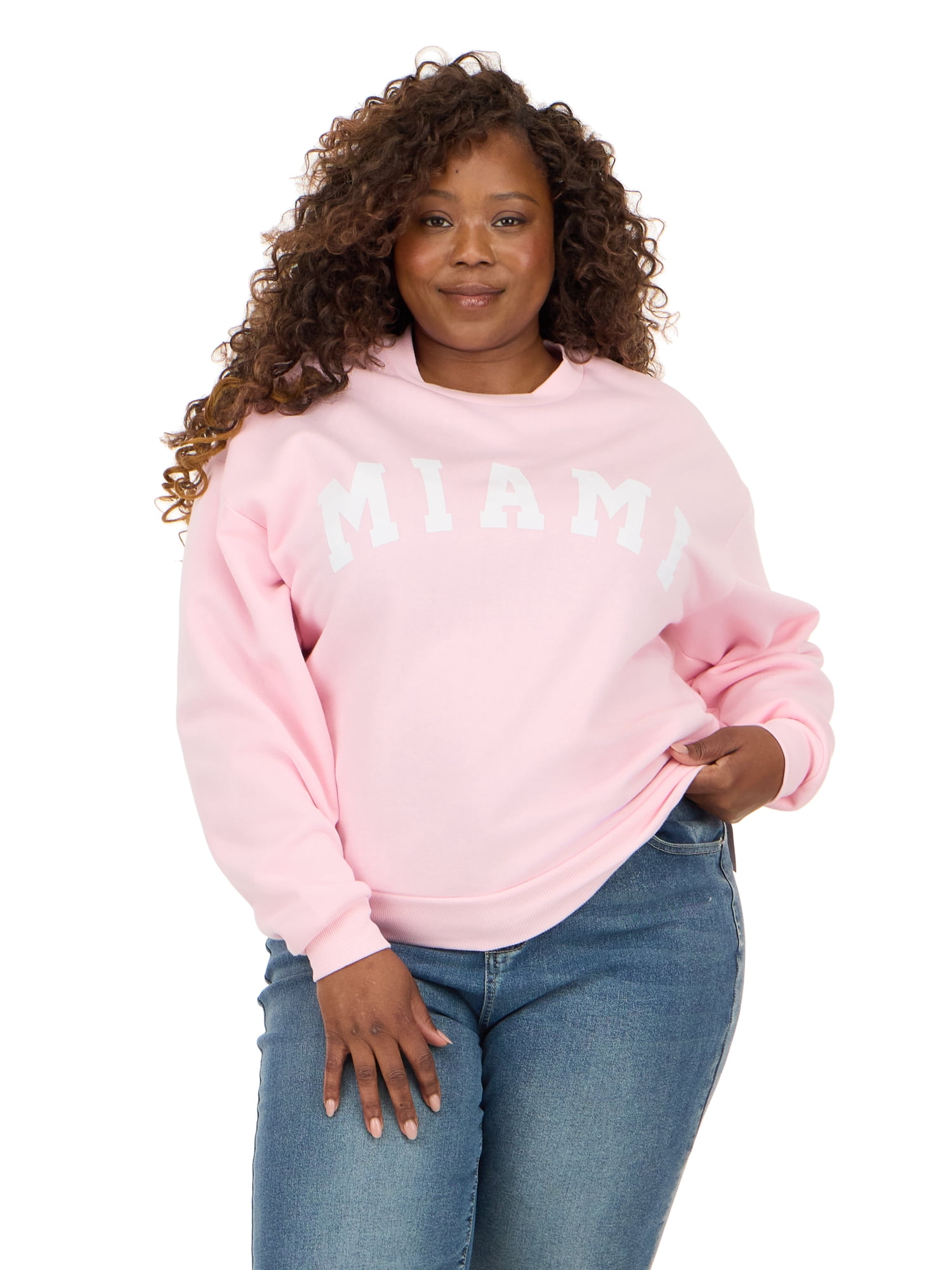 Forever 21 Women's and Women's Plus Destination Fleece Crewneck, Sizes XXS-4X