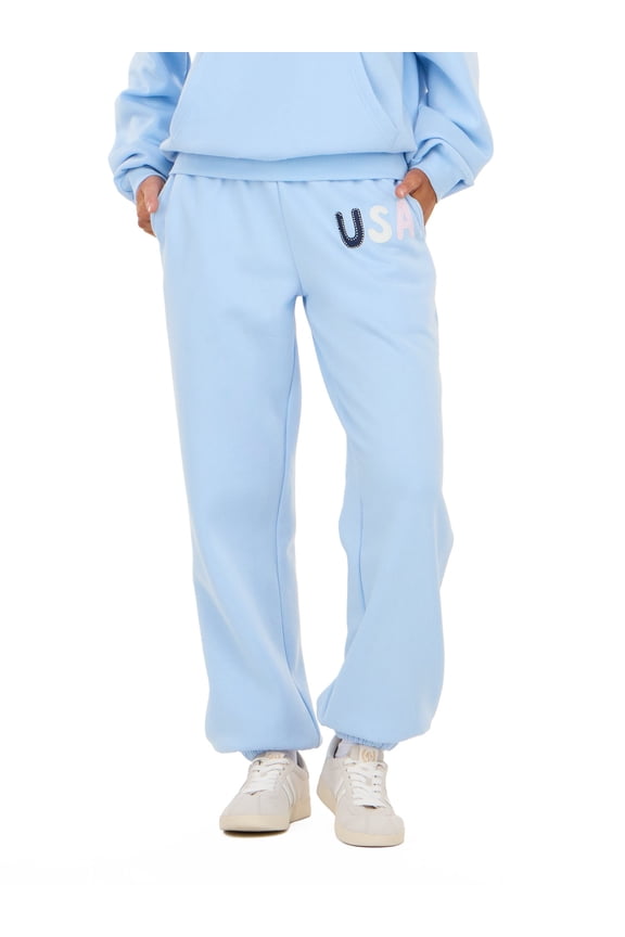 Women's and Women's Plus Americana Fleece Jogger Sweatpants, Sizes XXS-4X