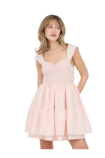 casual dress prom Pink Women Fashion Casual Dress,V-Neck Sleeveless Evening Party Dress US20W / As Picture