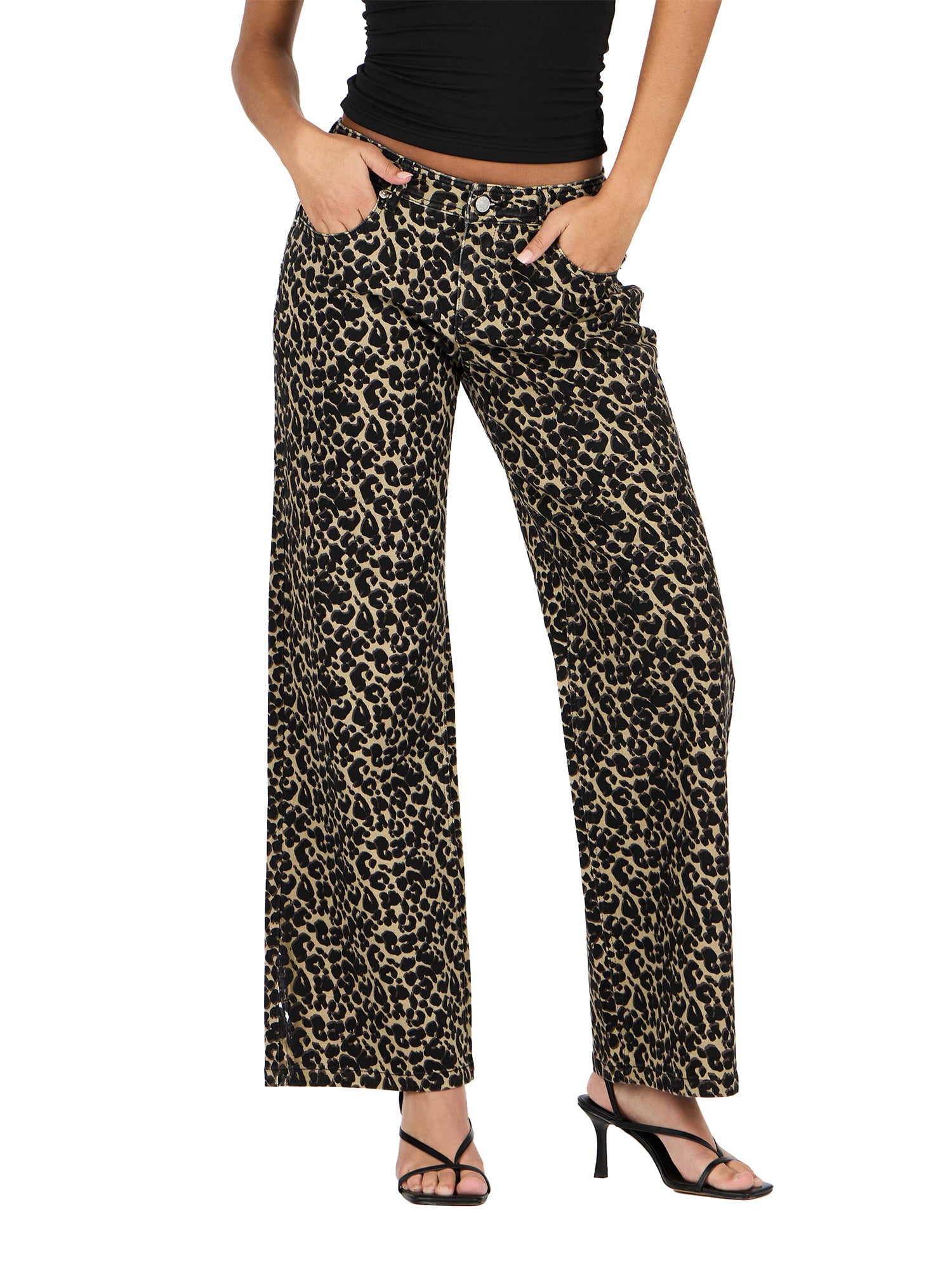 Forever 21 Women's Low Rise Baggy Stretch Denim Jeans, Sizes 0-14