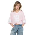 thumbnail image 1 of Forever 21 Women’s Mesh Cropped Boxy Football Tee, XS-XL, 1 of 5