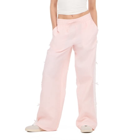 Forever 21 Women's Nylon Wide Leg Pant with Side Stripes, Sizes XS-XL