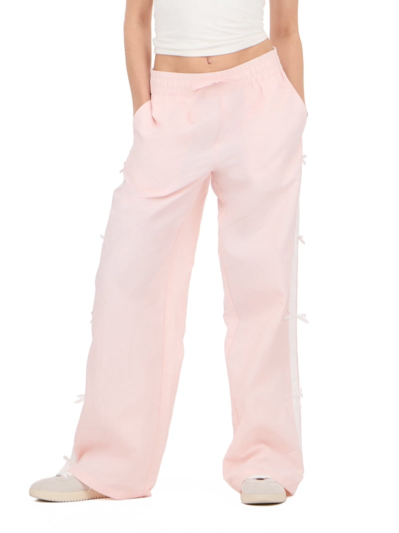 Forever 21 Women's Nylon Wide Leg Pant with Side Stripes, Sizes XS