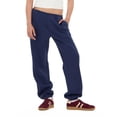 thumbnail image 1 of Forever 21 Women's Navy Blue Low-Rise Fleece Jogger, S, 1 of 6
