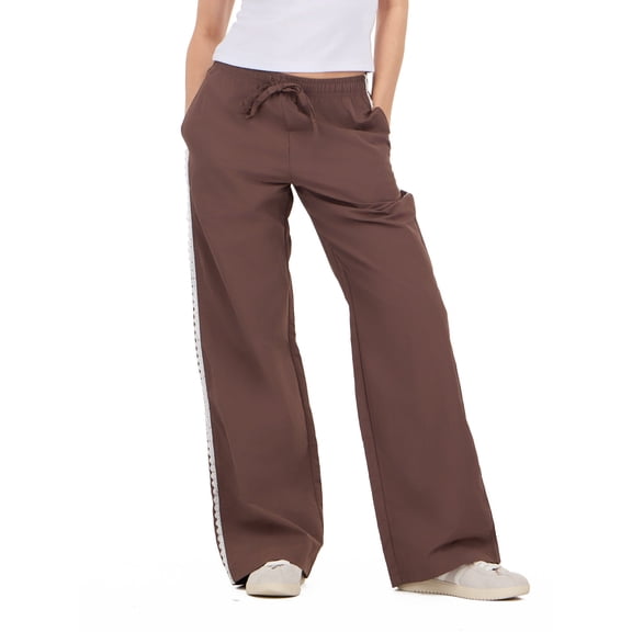 Forever 21 Women's Nylon Wide Leg Pant with Lace Trim, Sizes XS-XL