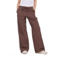 thumbnail image 1 of Forever 21 Women's Nylon Wide Leg Pant with Lace Trim, Sizes XS-XL, 1 of 6