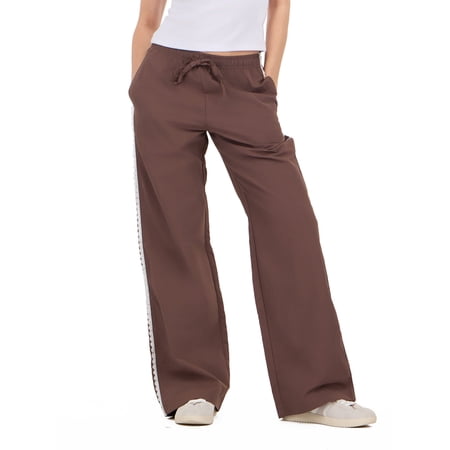 Forever 21 Women's Nylon Wide Leg Pant with Lace Trim, Sizes XS-XL