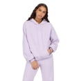 thumbnail image 1 of Forever 21 Women’s Oversized Fleece Hoodie – Cozy Pullover Sweatshirt with Kangaroo Pocket for Everyday Casual Wear, Color- Purple, Size- Large, 1 of 5