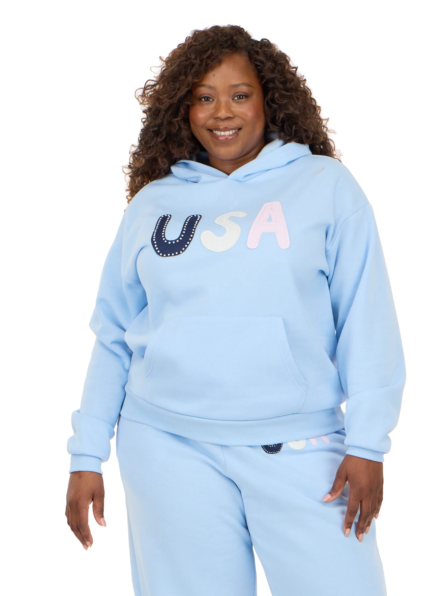 Forever 21 Women's and Women's Plus Americana Oversized Hoodie, Sizes XXS-4X