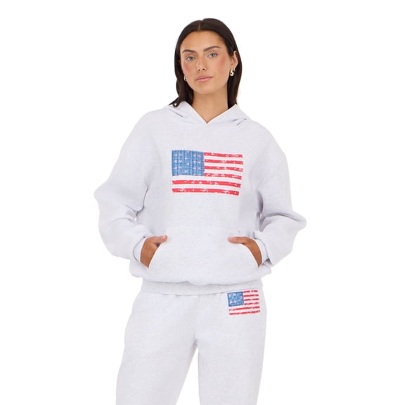 Forever 21 Women's and Women's Plus Americana Oversized Hoodie, Sizes XXS-4X