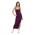 thumbnail image 1 of Forever 21 Women’s Rib Midi Dress with Slight Scoop Back, Slim Fitted Silhouette and Stretch Fabric for Everyday Casual to Elevated Styling, XS-XL, 1 of 6