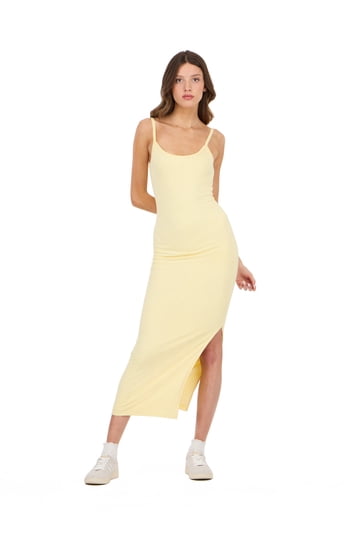 strapless open back dress Sleeveless Rib Knit Midi Dress main image 1