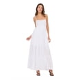 thumbnail image 1 of Forever 21 Women’s Smocked Maxi Dress with Adjustable Spaghetti Straps, Tiered Skirt and Flowing Silhouette for Casual or Dressy Occasions, XS-XL, 1 of 6