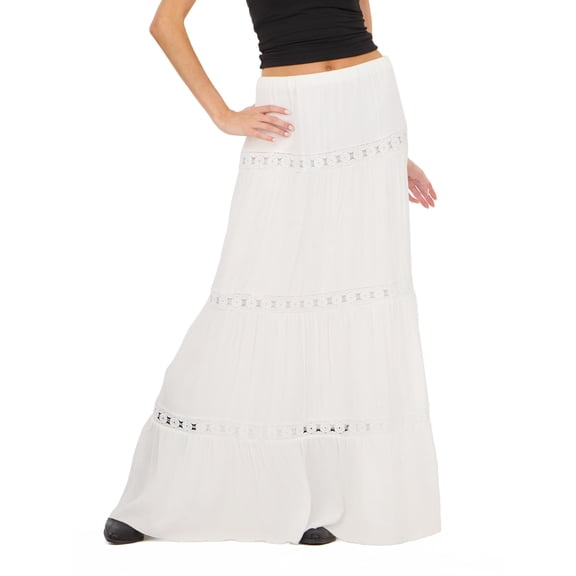 Forever 21 Women's Tiered Lace Maxi Skirt, Sizes XS-XL