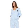 thumbnail image 1 of Forever 21 Women’s Zip Up Hoodie with Floral Patches, Relaxed Fit Hooded Sweatshirt with Front Pockets for Casual Everyday Layering, XS-XL, 1 of 6