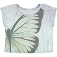 thumbnail image 1 of Forever 21 Womens Butterfly Graphic T-Shirt, Grey, Large, 1 of 2