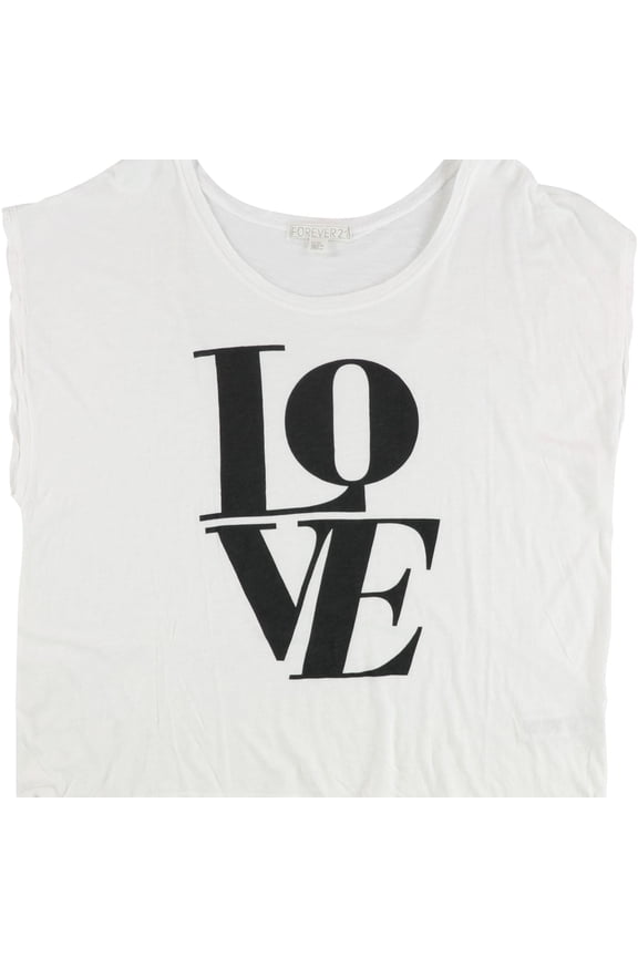 Womens Love Graphic T-Shirt, White, Small