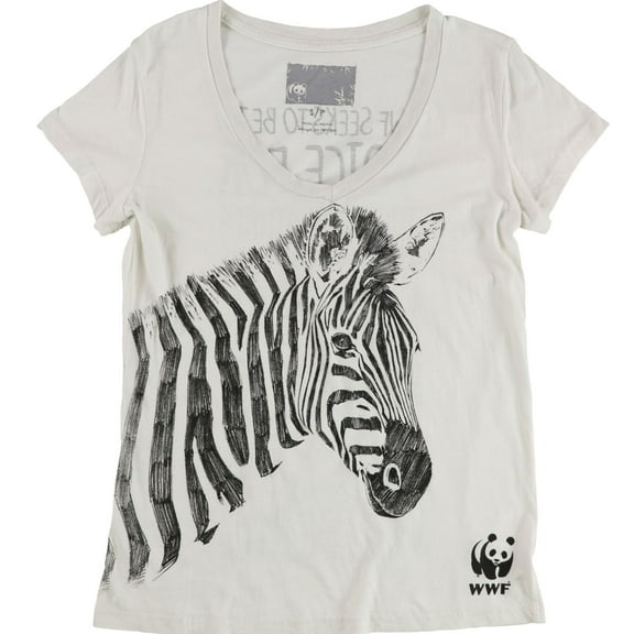 Forever 21 Womens Zebra Graphic T-Shirt, Beige, Juniors, Small