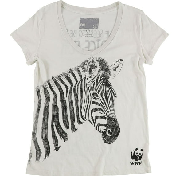 Forever 21 Womens Zebra Graphic T-Shirt, Beige, Juniors, Small