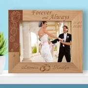 Forever And Always Personalized Wooden Frame-10" x 8" Brown Horizontal