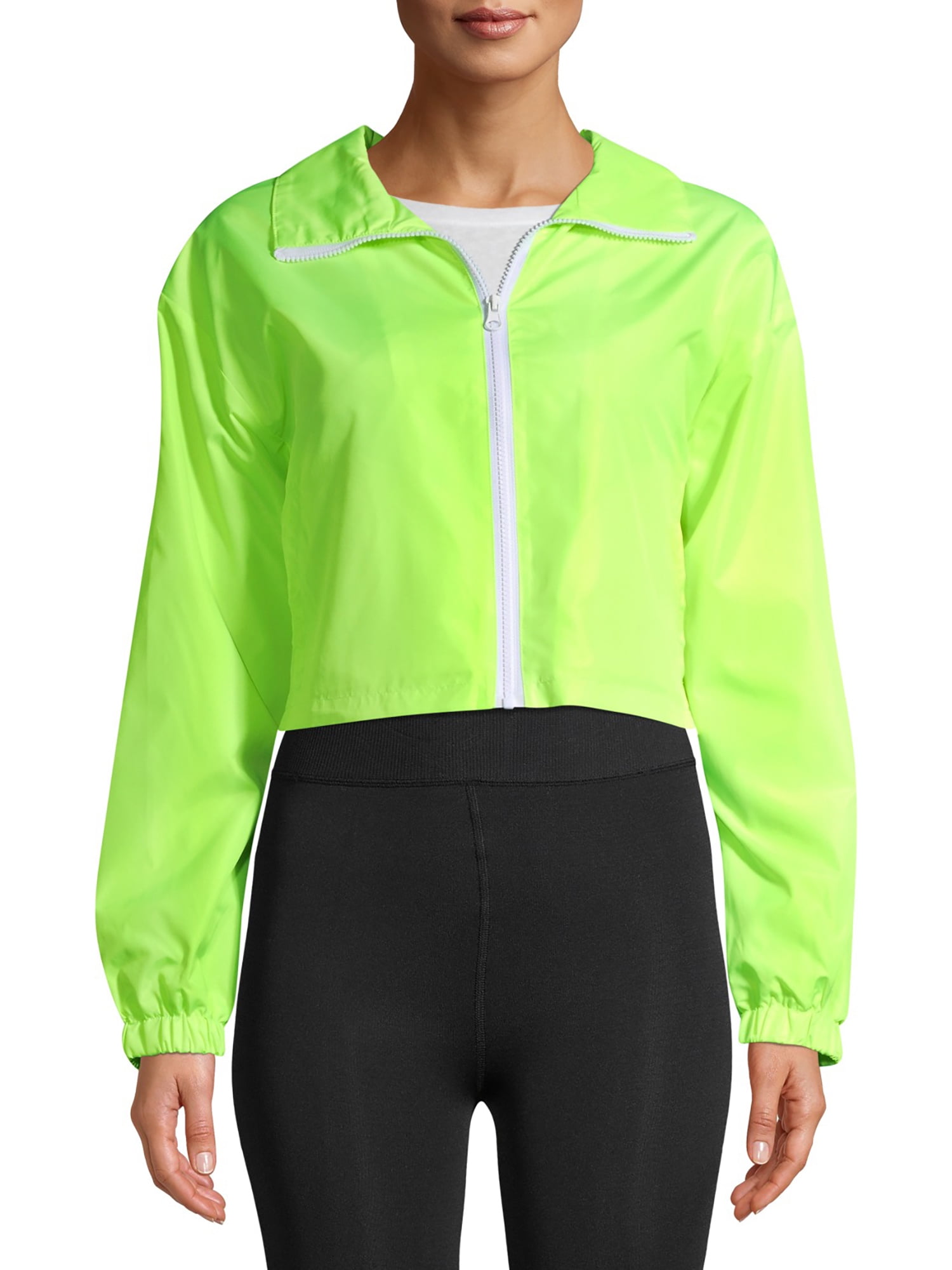 spreiding Banyan meesterwerk Forever Audrey Women's Neon Collared Windbreaker Jacket - Walmart.com