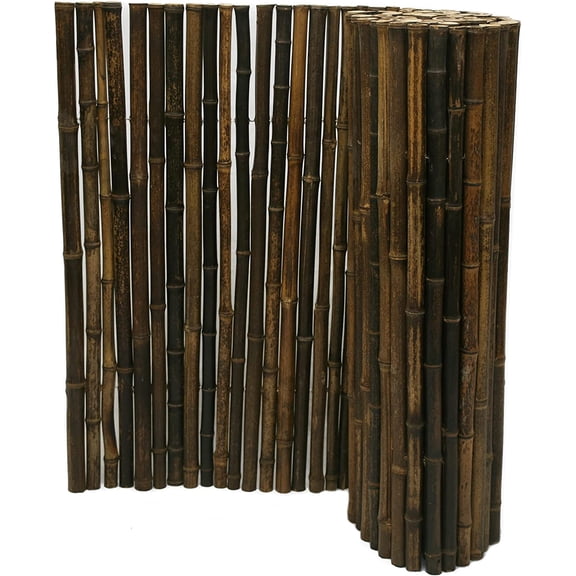 Forever Bamboo Black Bamboo Fencing Decorative Fence 4' H x 8' L