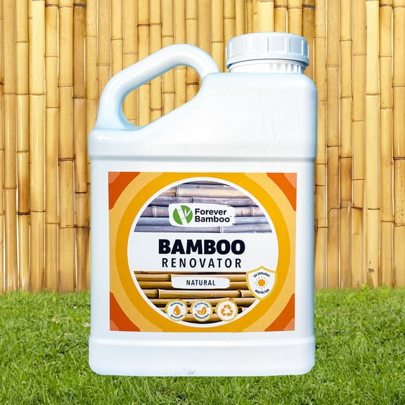 Forever Bamboo Eco-Friendly Bamboo Restoration Stain 1 Gal. Yellow/Gold Water-based UV Resistant Exterior Wood Sealer Stain
