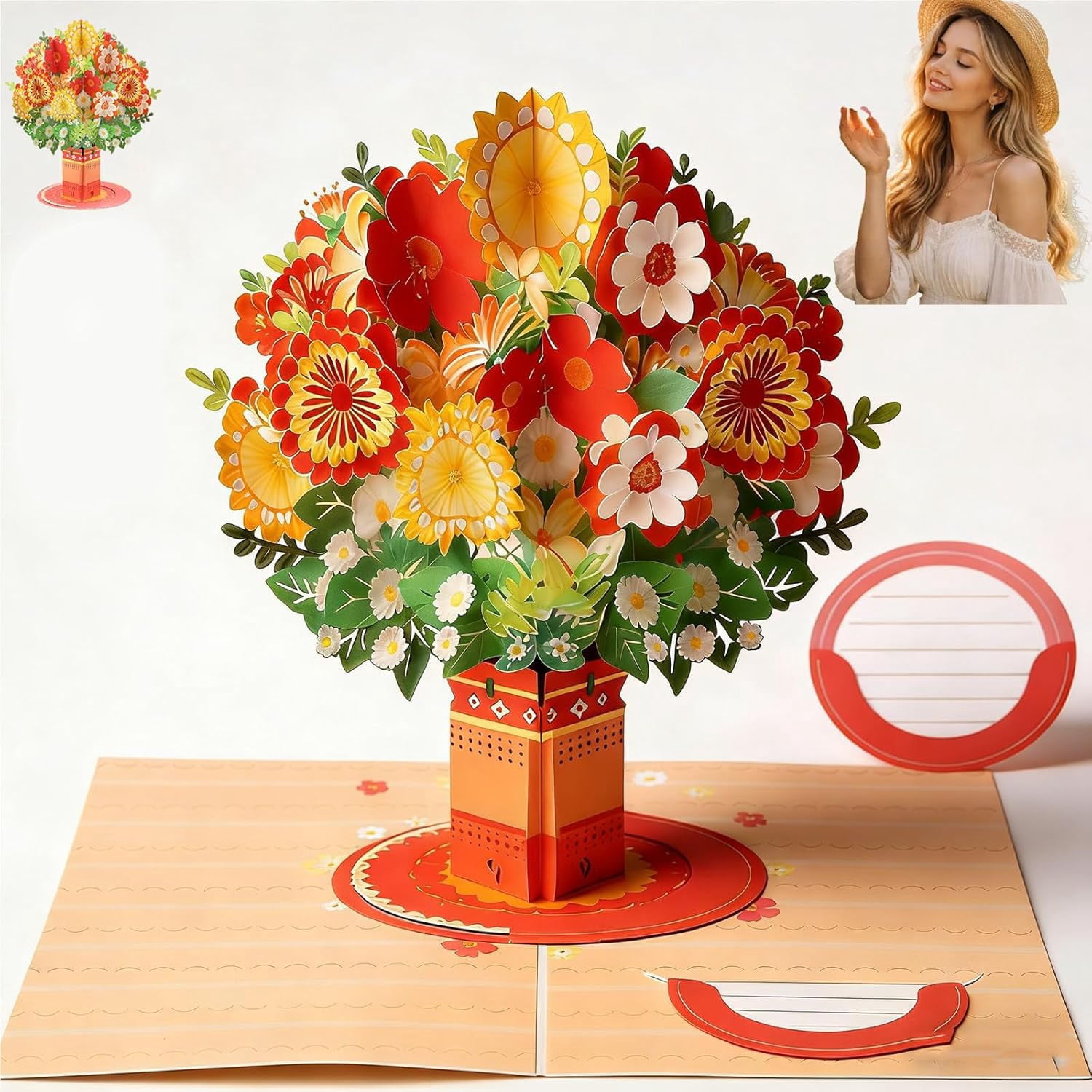 Forever-Blooming 3D Valentines Day Pop Up Card, Personalized Cut Flower ...