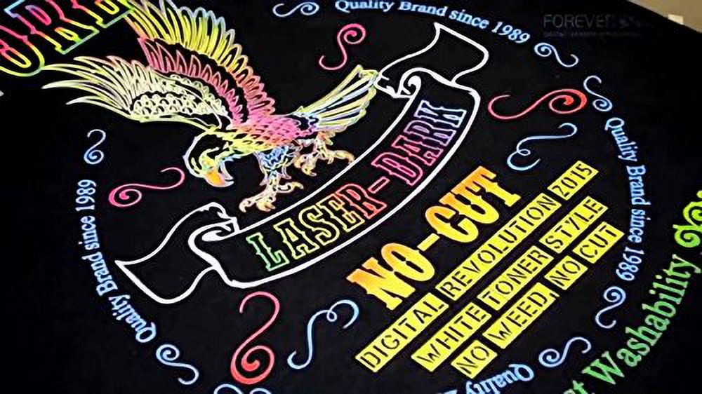 Forever Brand Laser Dark No-Cut Low Temp Heat Transfer Paper 8.5" x 11 ...