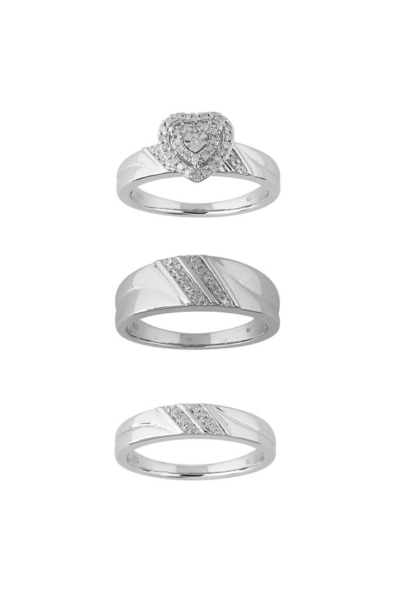 0.25ct (J-K,I2-I3) Round Diamond Engagement Wedding Ring in Silver White.
