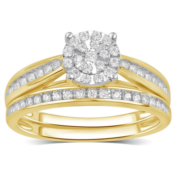 Forever Bride 1/3 Carat T.W. Diamond Composite 10Kt Yellow Gold Bridal Set