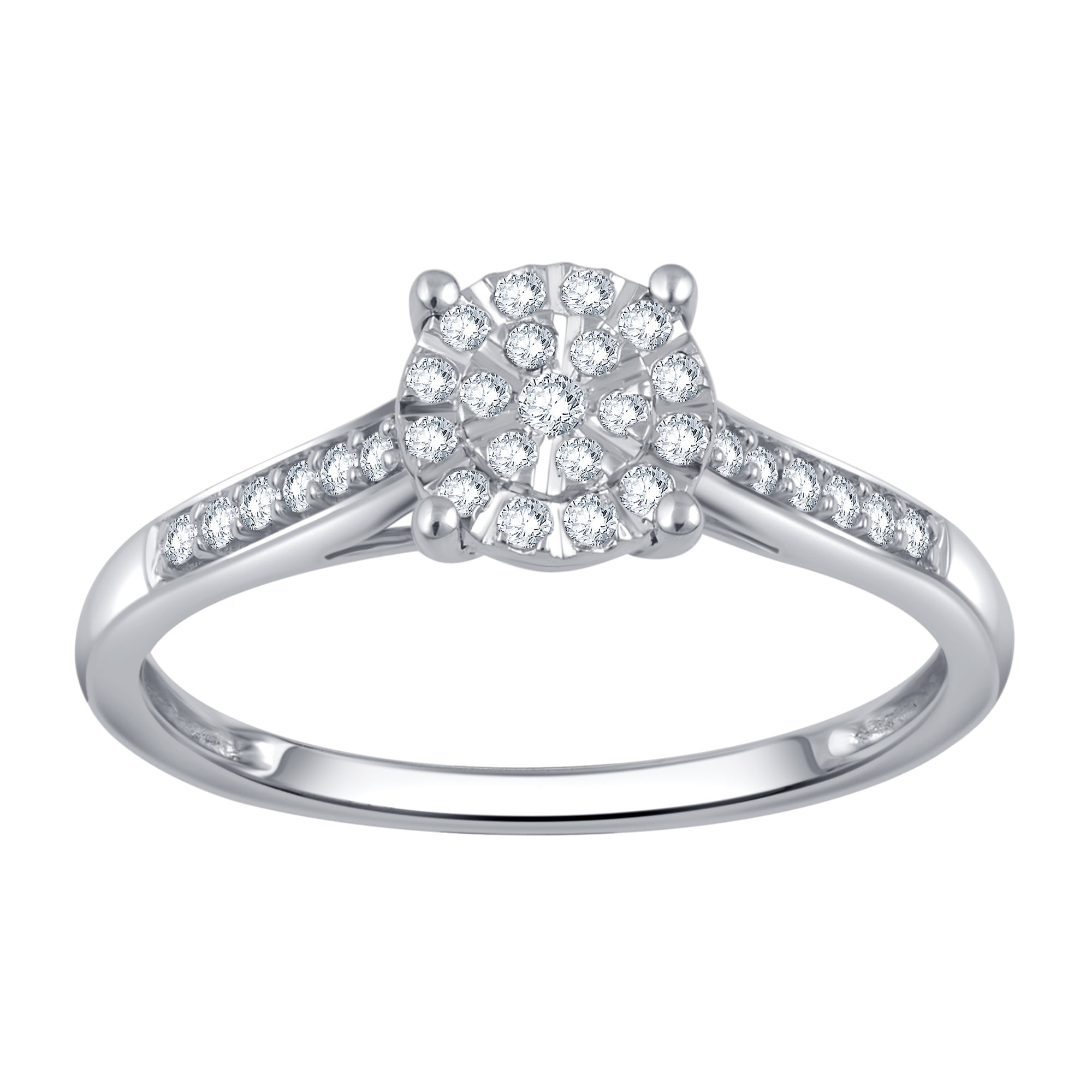 Forever Bride 1/5 Carat T.W. Diamond Sterling Silver Composite Bridal Set (J, I3)