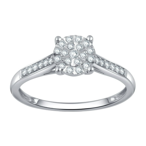 1/5 Carat T.W. Diamond Sterling Silver Composite Bridal Set (J, I3)