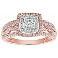 thumbnail image 1 of Forever Bride 10K Rose (Pink) Gold 1/2 CTTW Diamond Cushion Bridal Ring, Women, Adults, 1 of 6