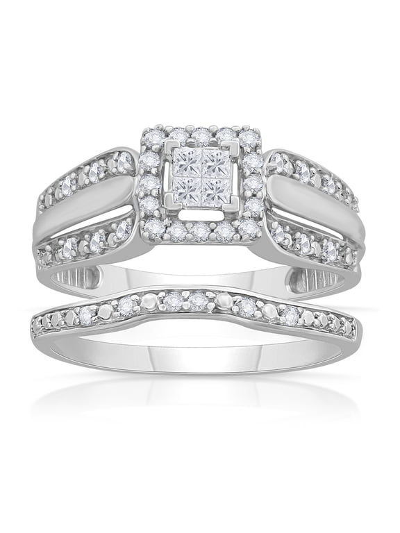 Stacking Diamond Engagement Ring 1/3 ct 10k White Gold